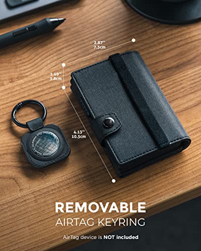 VULKIT Pop Up Card Wallet with AirTag Holder RFID Blocking Credit Card Holder for Men Grey - Image 7