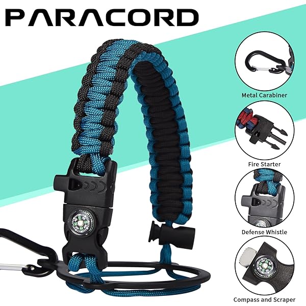 40oz Vacuum Insulated Water Bottle with Straw and Spout Lids Paracord Handle and Shoulder Carrier Bag Stainless Steel Thermo Hydro Flask - Image 8