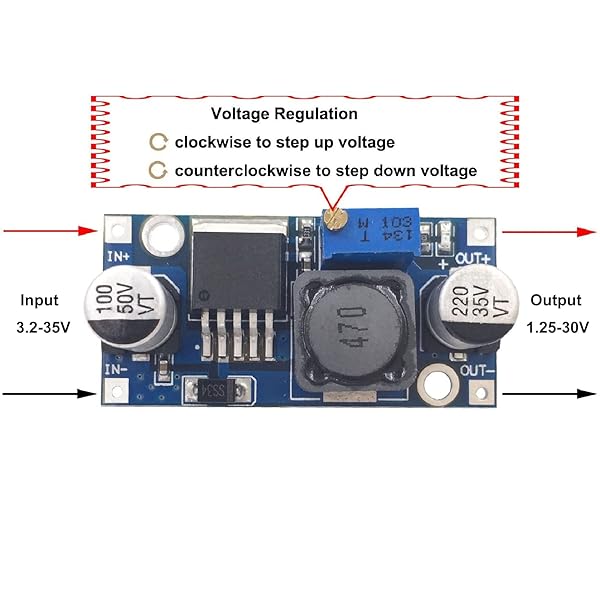 Valefod 10 Pack DC-DC Buck Converter: High Efficiency Voltage Regulator 3.2-35V to 1.25-30V for DIY Power Supply - Image 4