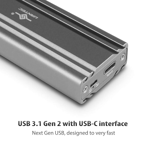 Vantec M.2 NVMe SSD to USB 3.1 Gen 2 Enclosure - Space Gray, ID6 (NST-206C3-SG) with C to C Cable - Image 6
