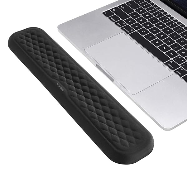 "Vaydeer Memory Foam Wrist Rest for Keyboards - 60%-75% Support Pad for Office & Laptop - Pain Relief & Comfort (14.17", Black)" - Image 2