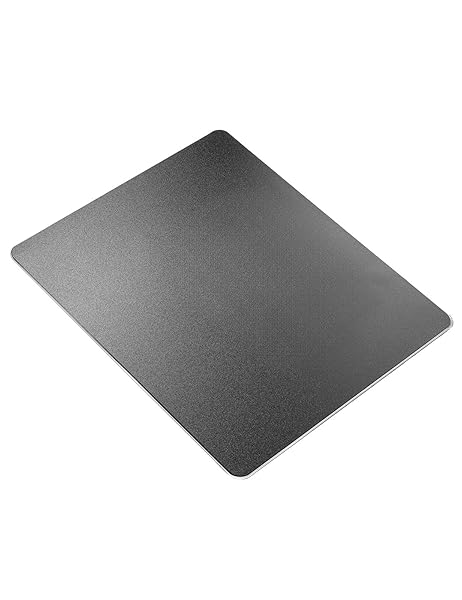 Vaydeer Hard Metal Mouse Pad Ultra Thin Waterproof Double Side Gaming Office Mat 9.05X7.08 Inch Black Aluminum Smooth Surface