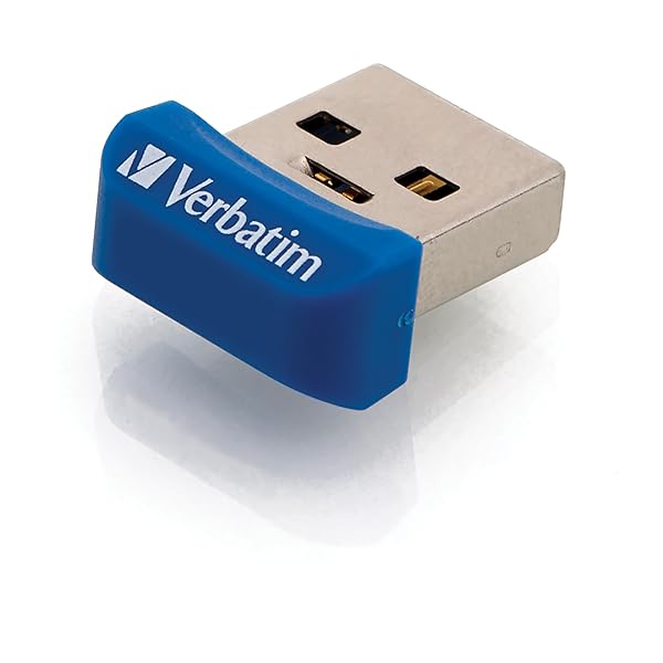 Verbatim 16GB Store 'n' Stay Nano USB 3.2 Flash Drive - Snag-Free Low Profile Thumb Drive in Blue