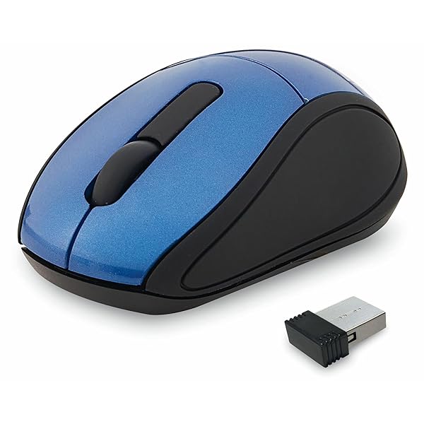 Verbatim 2.4G Wireless Mini Travel Mouse for Mac & PC - Compact Blue Optical Design