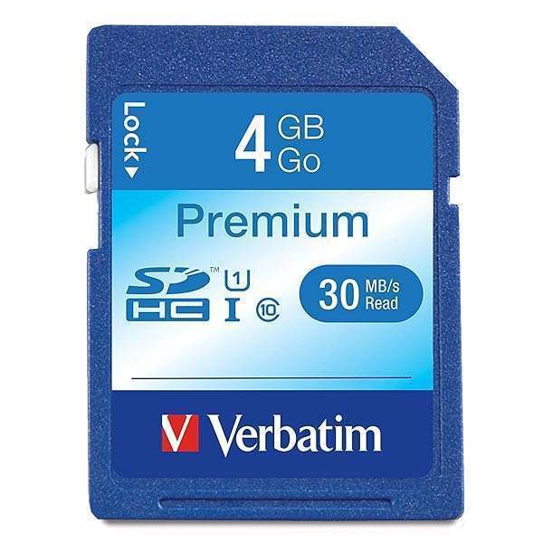 Verbatim 96171 4GB SDHC Memory Card - UHS-I U1 Class 10, Fast & Reliable Storage