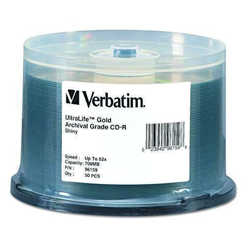 Verbatim Verbatim CD-R 700MB 52X UltraLife Gold - 50pk Spindle for Archival Quality & Durability