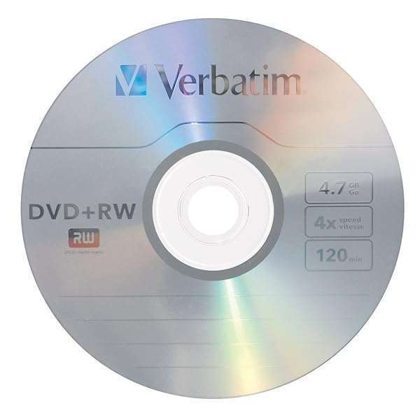 Verbatim Buy Verbatim DVD+RW 4.7GB 4X with Branded Surface - 1 Pack Jewel Case for High-Quality Data Storage