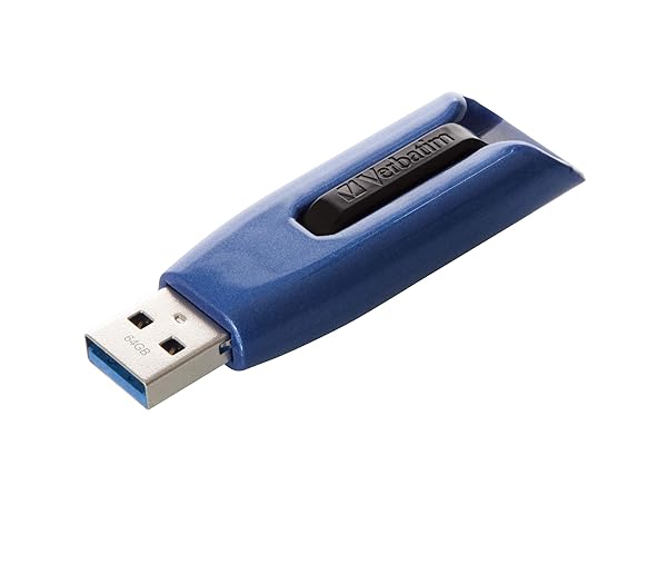 Verbatim Verbatim Store 'n' Go V3 Max USB 3.0 Drive (49807) - Fast, Reliable Black & Blue Storage Solution