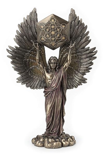 Veronese Design Veronese Design Archangel Metatron Statue: Sacred Geometry Cube Decor for Spiritual Spaces