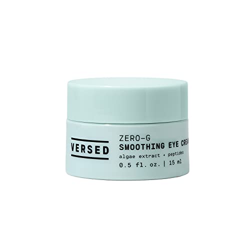 Versed Zero-G Smoothing Eye Cream: Vegan Formula with Algae, Peptides & Olive Oil for Wrinkles & Fine Lines (0.5 fl oz)