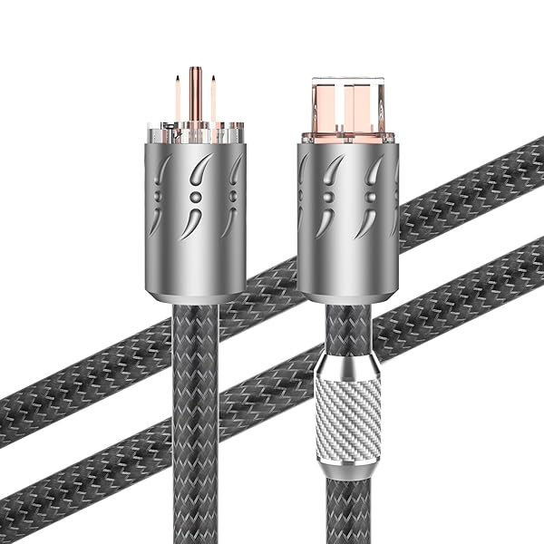 Viborg 20A Hi-end Power Cord 6.6FT 2x9AWG HiFi Audiophile Power Cable with Pure Copper Plug and IEC C19 Connector - Image 5