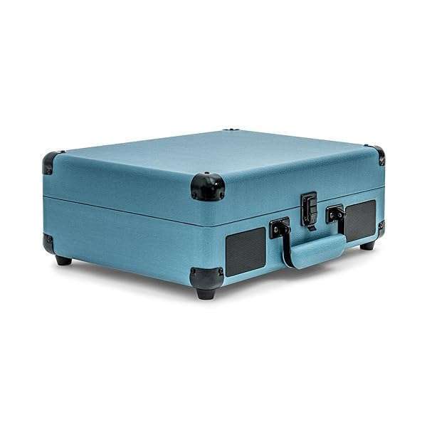 Victrola Vintage 3-Speed Bluetooth Record Player - Smoky Blue Turntable with Built-in Speakers | Model VSC-550BT-SMB - Image 4