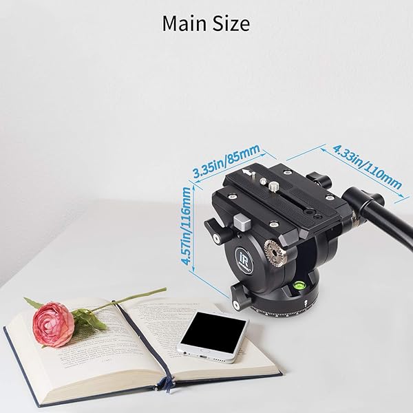 INNOREL H90 Video Fluid Head Tripod All Metal Panoramic Head for DSLR Cameras and Camcorders Max Load 33lbs 15kg - Image 9