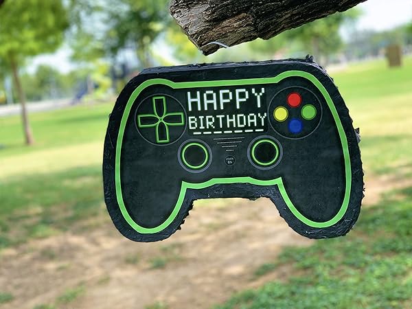 Video Gaming Pinata Controller Set for Gamer Birthday Decorations and Level Up Party Supplies Perfect for Boys - Image 5