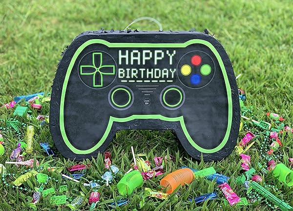 Video Gaming Pinata Controller Set for Gamer Birthday Decorations and Level Up Party Supplies Perfect for Boys - Image 7