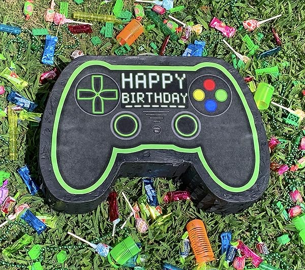 Video Gaming Pinata Controller Set for Gamer Birthday Decorations and Level Up Party Supplies Perfect for Boys - Image 9