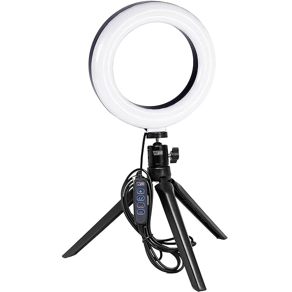 VidPro "Vidpro RL-6 LED Ring Light Kit: 6" USB Powered for Portraits, Makeup, Vlogs & More - Adjustable Color Temperature"