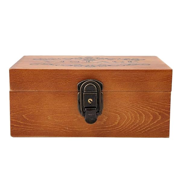 Vintage Wooden Treasure Boxes with Lock & Key | Stylish Jewelry Storage & Home Decor - Image 3