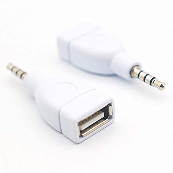 VizGiz VizGiz 2 Pack 3.5mm to USB Adapter Male Jack to USB 2.0 Female Plug Converter for AUX Audio in Car Accessories