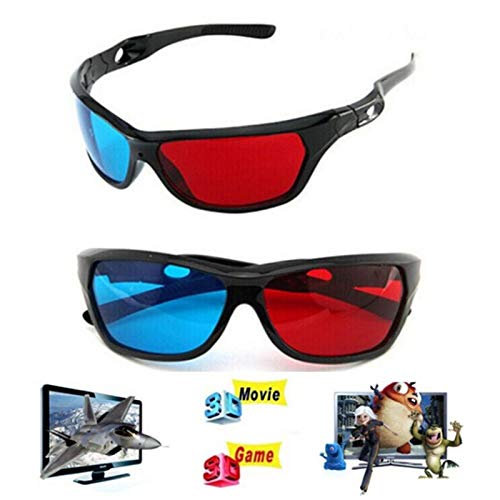 VizGiz VizGiz 2 Pack 3D Glasses for TV Anaglyph Stereoscopic Movie Comic Book Projector Computer Screen Game DVD Film Home Theater