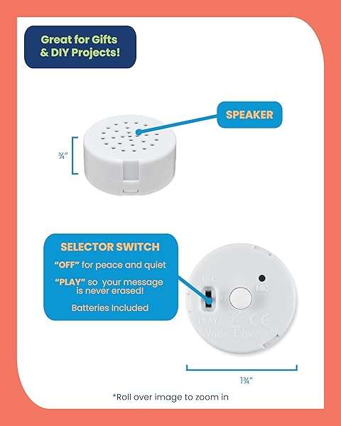 VoiceGift 60-Second Multi-Message Voice Recorder for Plush Toys & Dolls - Custom Messages Made Easy! - Image 4