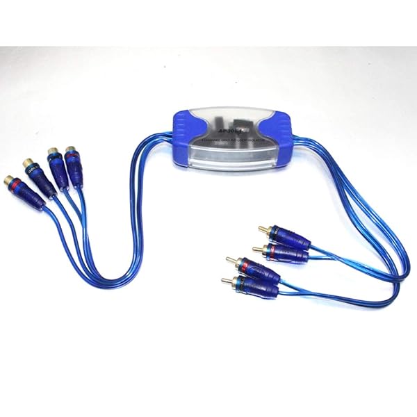 Vosarea 4-Channel RCA Ground Loop Isolator - Car Amplifier Noise Filter Eliminator (50W, Blue) - Image 2