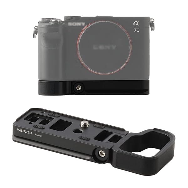 WEPOTO A7C Grip Quick Mounting Plate for Sony A7C Enhances Traction and Protects Against Abrasion