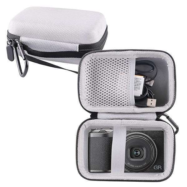 WERJIA Hard EVA Travel Case for Ricoh GR III/GR IIIx/GR II - Durable Protection for Your Digital Camera (Grey)