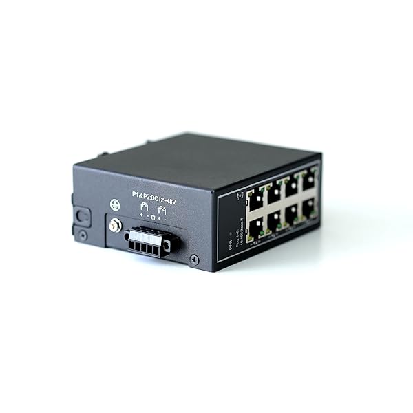 WIWAV WDH-8ET-DC 10/100Mbps Unmanaged 8-Port Industrial Ethernet Switch for DIN Rail or Wall Mount in Extreme Temperatures - Image 5