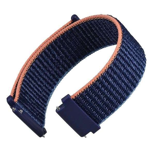 WOCCI 18mm Adjustable Nylon Watch Band - Quick Release Navy Blue Sport Loop Strap