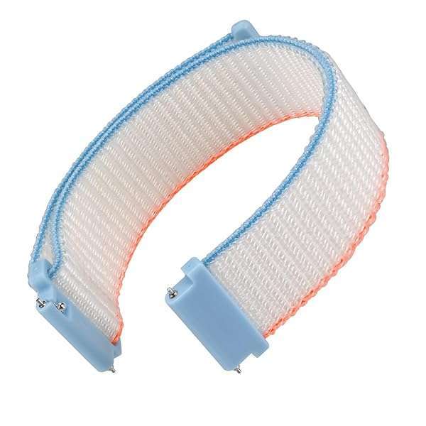 WOCCI 18mm Adjustable Nylon Watch Band - Quick Release Sport Loop Strap in White for Ultimate Comfort