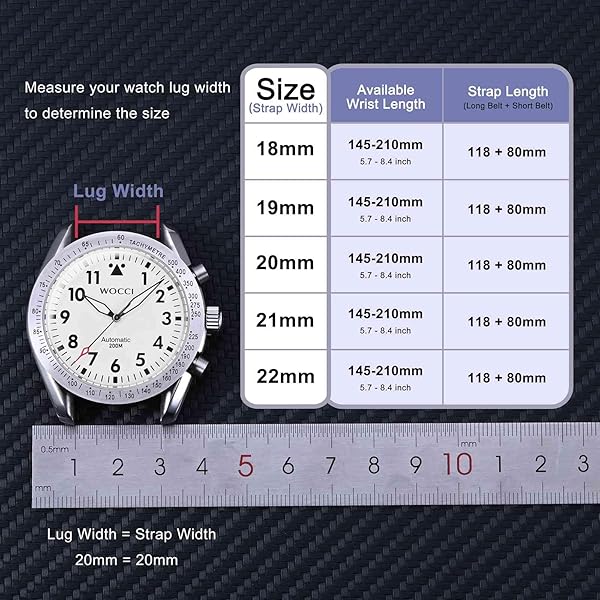 WOCCI 20mm Bicolor Watch Band, Silicone Rubber, Quick Release Replacement Strap for Men and Women, Black Stainless Steel Buckle (Black-Yellow) - Image 3