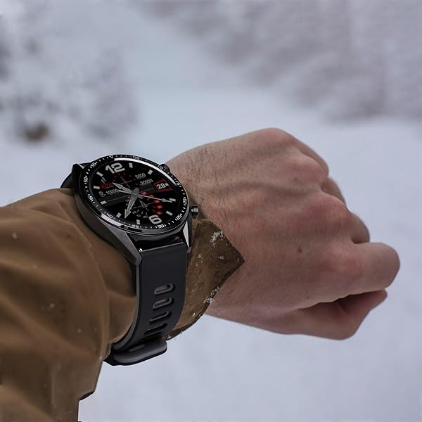 WOCCI 22mm Bicolor Watch Band, Silicone Rubber, Quick Release Replacement Strap for Men and Women, Silver Stainless Steel Buckle (Black-Grey) - Image 6