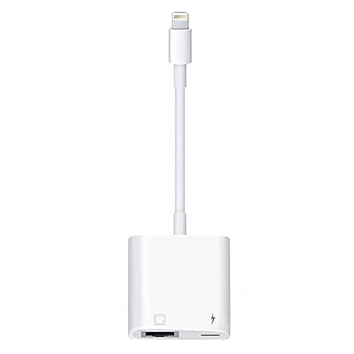 WORLDBOYU Worldboyu Lightning to RJ45 Ethernet Adapter: Fast 100Mbps for iPhone & iPad with Charging Port - Plug & Play