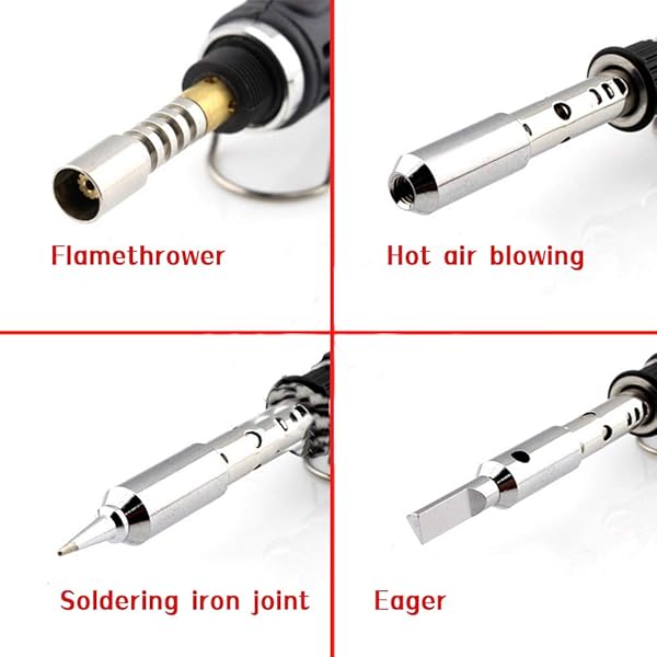 WSDMAVIS 4 in 1 Gas Soldering Iron Pen Kit Professional Butane Cordless Welding Torch Tool Set for Electronics and Vehicle Repair - Image 4