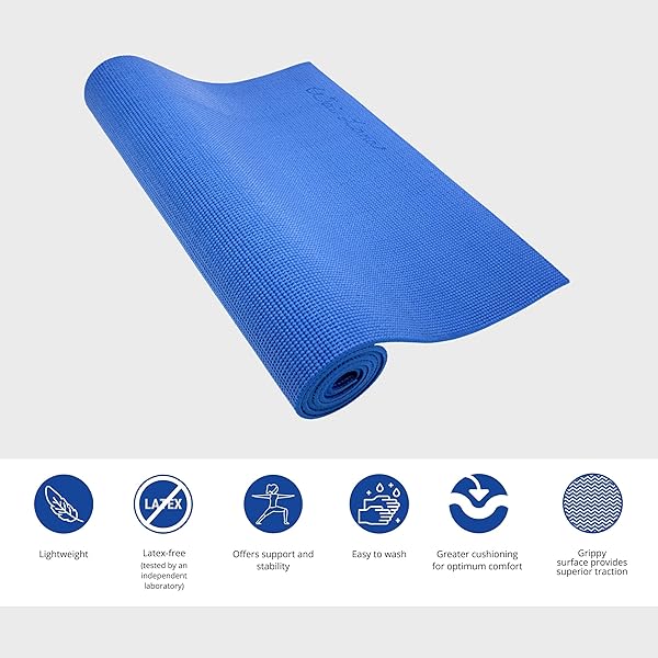 Wai Lana Oasis Yoga & Pilates Mat - 1/4 Inch Thick, Non-Slip, Lightweight, Latex-Free for Ultimate Comfort - Image 4