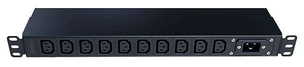WatchfulEyE WatchfulEyE WTH-CS PDU-C13-E: Heavy Duty 1U Rack Mount PDU with 10 C13 Outlets, C20 Inlet, 20A 120/240V