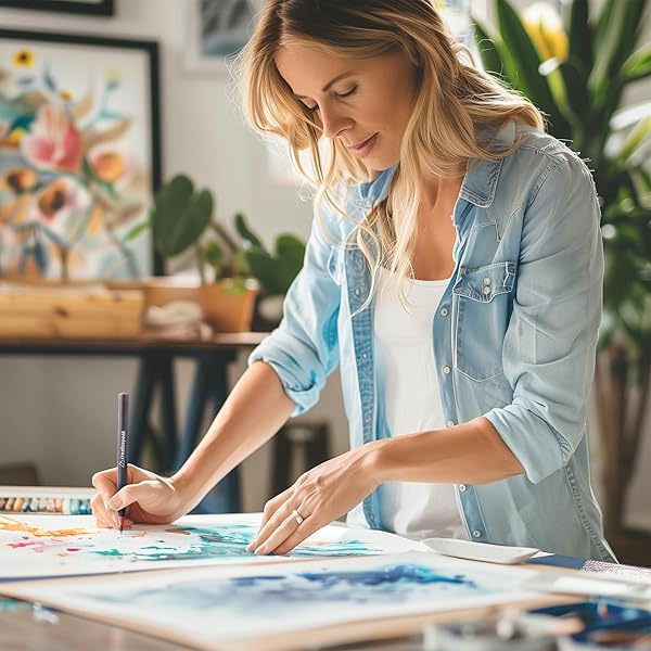 Watercolor Brush Pens 24 Vibrant Soft Tip Markers with Blending Brushes Premium Art Supplies for Calligraphy Lettering Coloring Journaling - Image 3