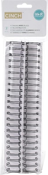 Buy We R Memory Keepers Cinch Book Binding Wire 0.75-Inch Black (2 Pack) - Perfect for DIY Projects!