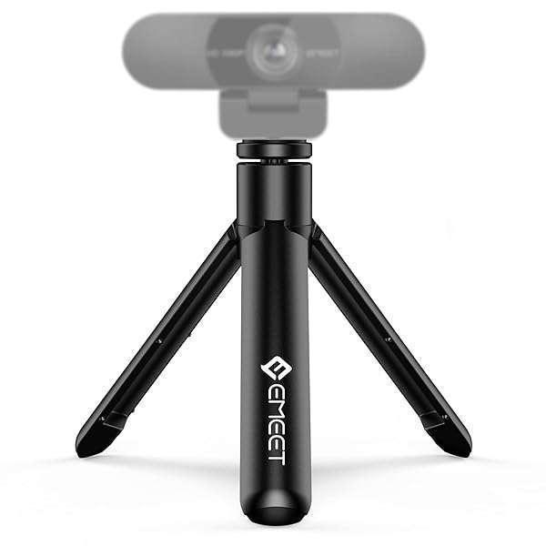 Webcam Tripod, EMEET Professional Webcam Mini Tripod, Portable & Lightweight, Adjustable Height from 5.7-12.2 in, Stable Use, Universal Compatible for Most Webcams/Phones/GoPros/Mirrorless Cameras