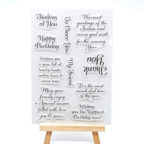 Joyful Home 2pcs Thinking of You Clear Stamps for Card Making & Scrapbooking - Perfect for Creative Projects! - Image 4
