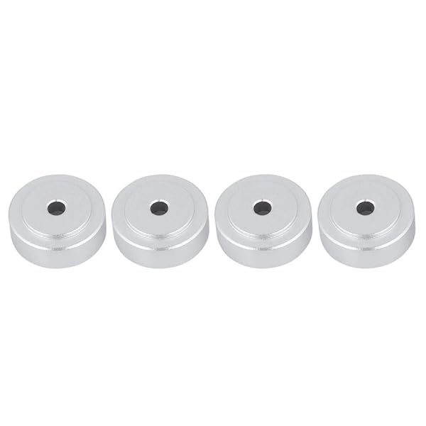Wendry Aluminum Alloy Anti-Vibration Feet for Amplifiers & Speakers - 4PCS Shock Absorber Pads (20x8mm, Silver)