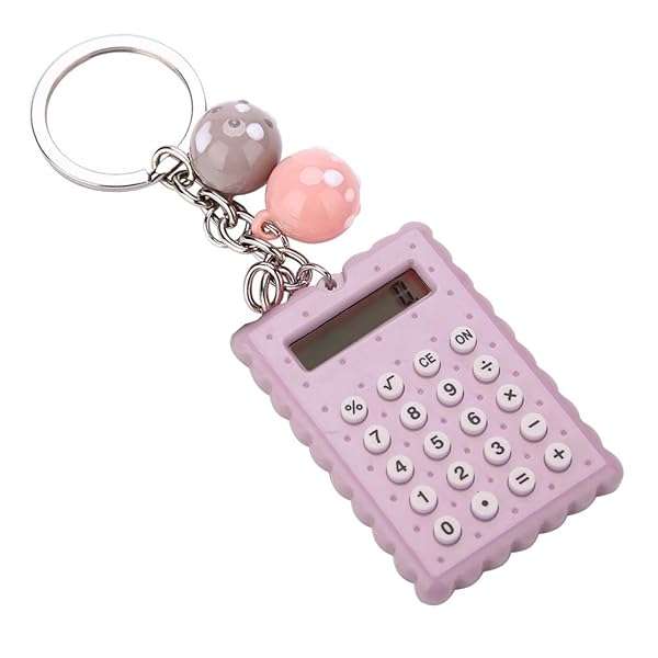 Wendry Mini Keychain Calculator: Cute Portable Candy Color Pocket Calculator in Blue - Image 4