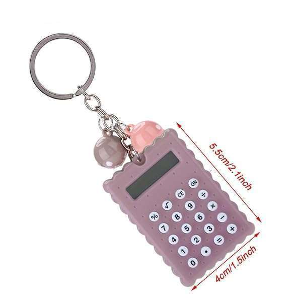Wendry Mini Keychain Calculator: Cute Portable Candy Color Pocket Calculator in Blue - Image 10