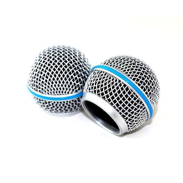 YaizK Weymic Blue Steel Mesh Microphone Grill for Shure SM58, Beta 58, SV100 - Perfect Replacement for Wired & Wireless Mics