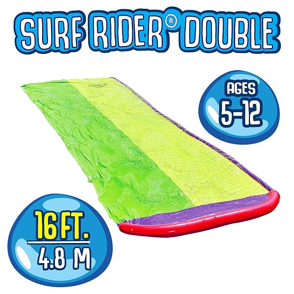 Wham-O Slip 'N Slide Surf Rider Double 16ft - Fun Water Slide for Kids, Color Varies - Image 5