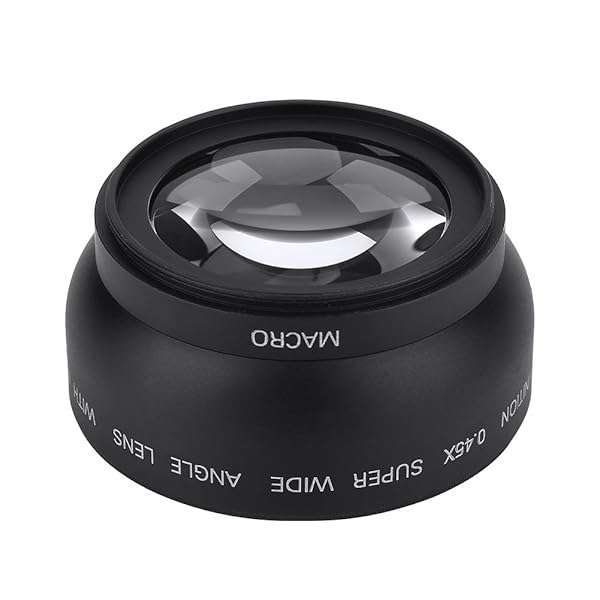 52mm Wide Angle Macro Lens - 0.45X Magnification for Canon, Nikon, Sony - Professional Optical Glass Close-Up Lens