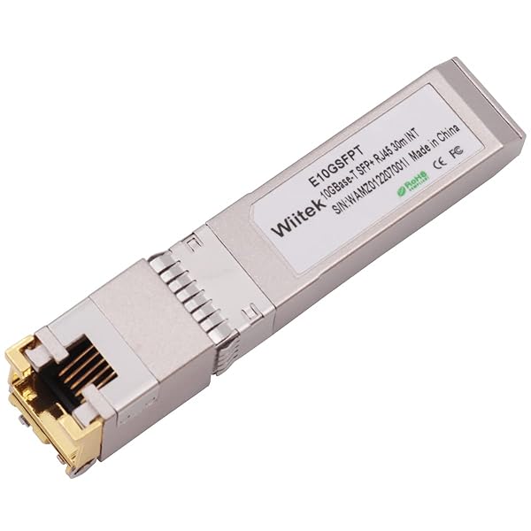 Wiitek Wiitek 10G SFP+ to RJ45 Copper Modules - High-Speed Ethernet Transceiver for Intel E10GSFPT (Cat 6a/7, 30m)