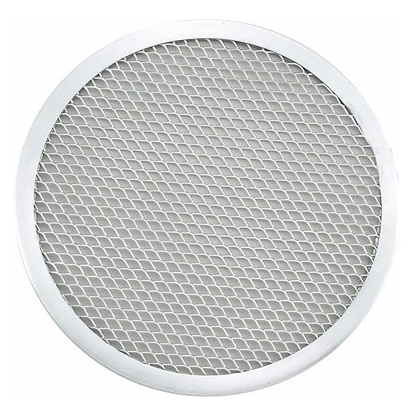 Winco APZS-10 10-Inch Seamless Aluminum Pizza Screen - Perfect for Crisp Crusts!