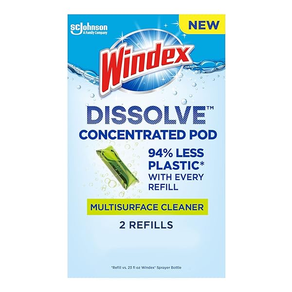 Windex Windex Dissolve Concentrated Pods: Powerful Multisurface Cleaner - 2 Easy Dissolvable Refill Pods
